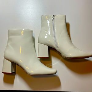 White Patent Leather Boots